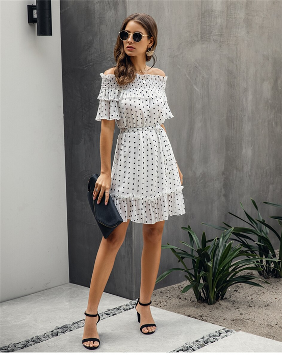 White Bohemian Summer Dress