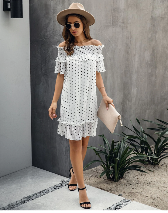 White Bohemian Summer Dress