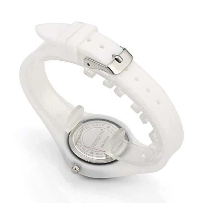 Montre Analogique à Quartz Femme Pas Cher Avec Bracelet en silicone Cadran blanc