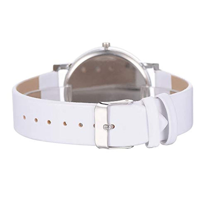 KaloryWee Noël Montre Femme Bracelet Montre Pas Cher Fashion Bande Montre Cuir Pendentif Cadeau Anniversaire La Mode Saint-Valentin Cadran Rond Poignet Quartz Aiguille