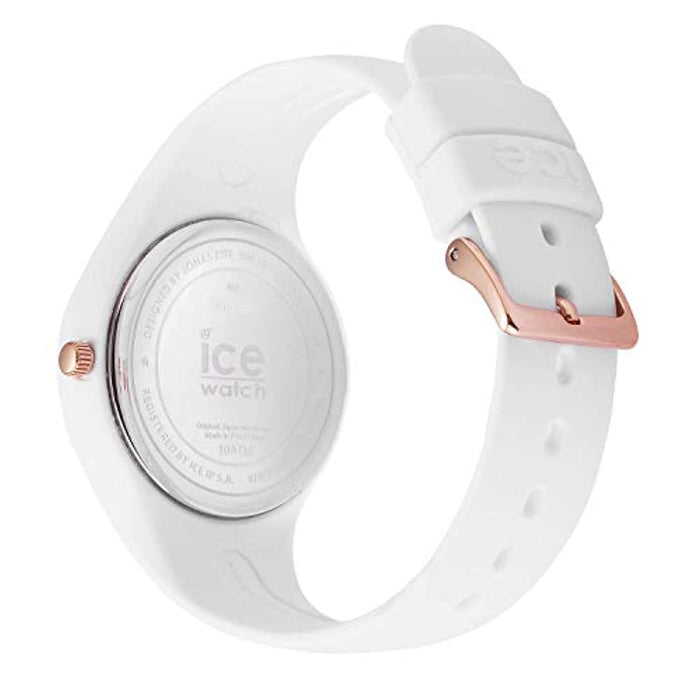 Ice Flower Spring White - Montre Blanche pour Femme avec Bracelet en Silicone