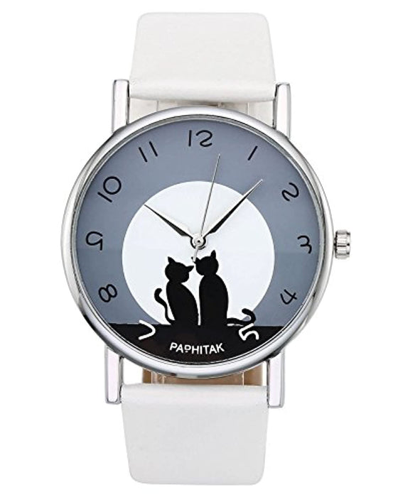 Montre Chat Bracelet en Alliage Quartz Analogue Cadeau pour Fête des Mères