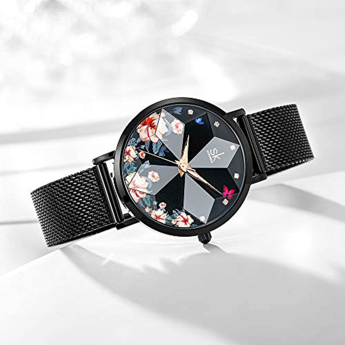 Montre Noire Femme Pas Cher Ultra-Mince