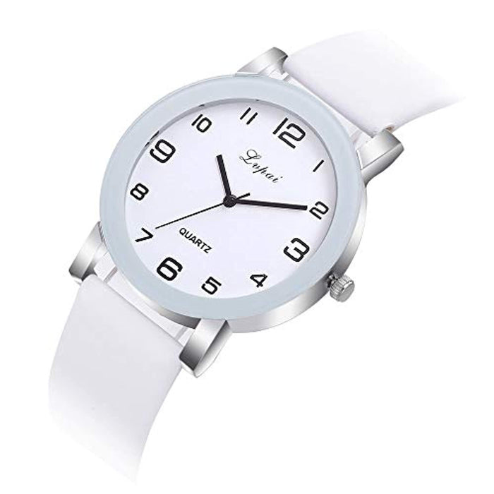 KaloryWee Noël Montre Femme Bracelet Montre Pas Cher Fashion Bande Montre Cuir Pendentif Cadeau Anniversaire La Mode Saint-Valentin Cadran Rond Poignet Quartz Aiguille