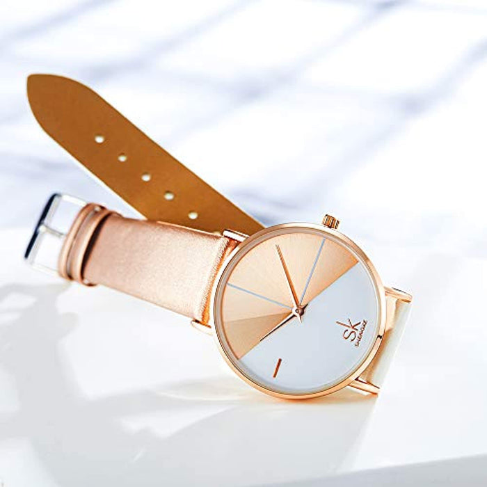 Montre Femme Dorée Décontracté