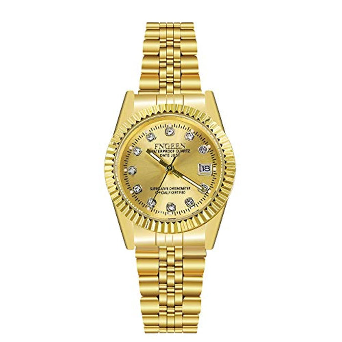 Montre Femme Pas Cher Acier Inoxydable Or