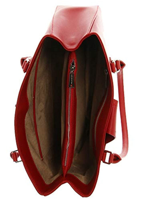 Sac porté épaule en cuir Rouge