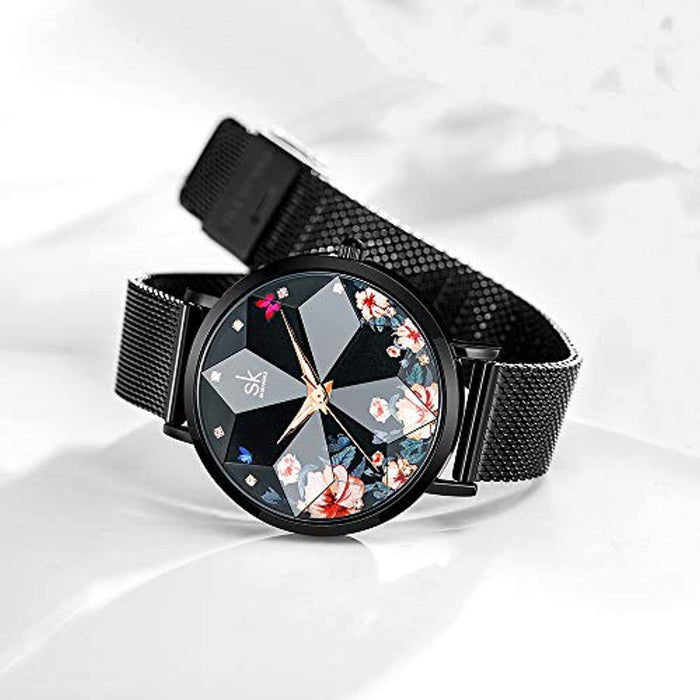 Montre Noire Femme Pas Cher Ultra-Mince