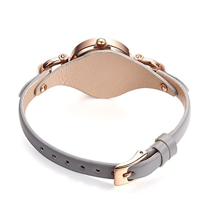 Montre Femme Fille Bracelet Cuir Quartz élégant Petit