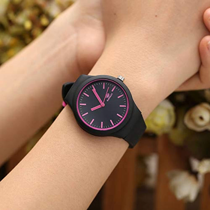 Montre Femme à  Bracelet en Silicone Sans Chiffres