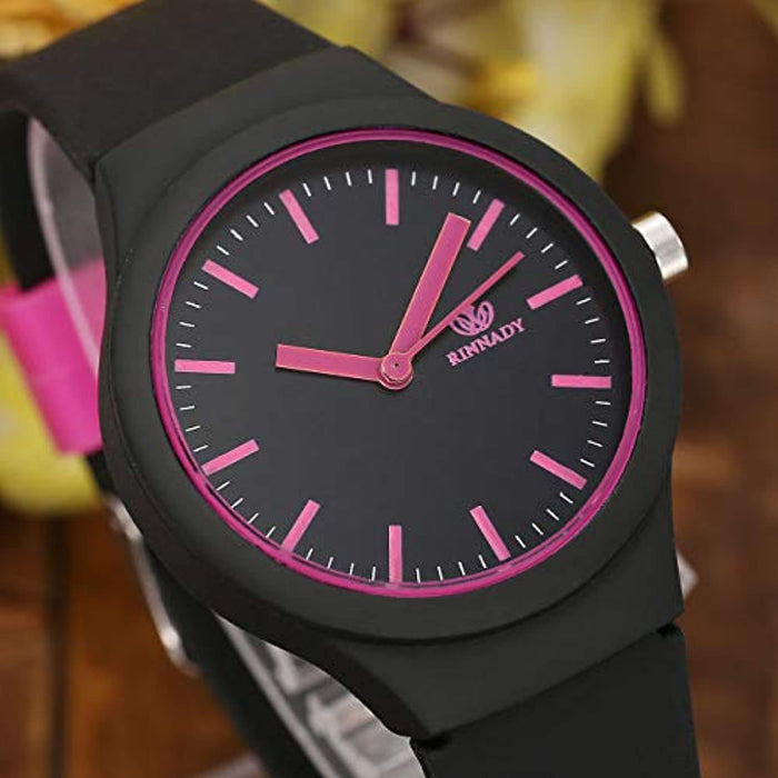 Montre Femme à  Bracelet en Silicone Sans Chiffres