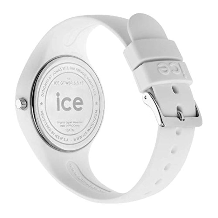 Ice Glitter Montre Blanche pour Femme avec Bracelet en Silicone