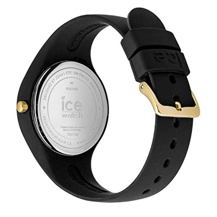 Montre Noire florale Coloniale pour femme avec bracelet en silicone