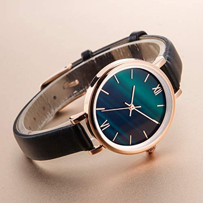 Montres Femmes en Cuir Quartz Analogiques élégantes