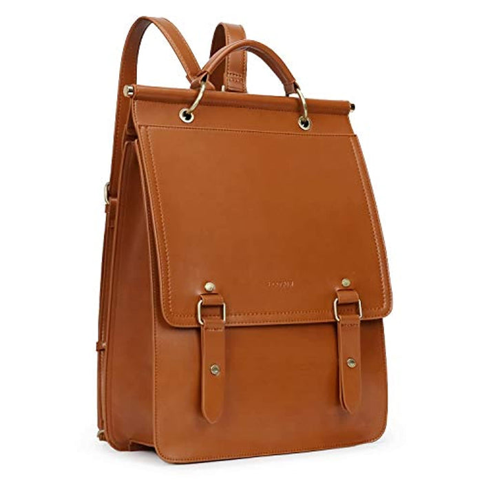 Sac à Dos Vintage En Cuir Pour Femme Pour Ordinateur Portable 14 Pouces