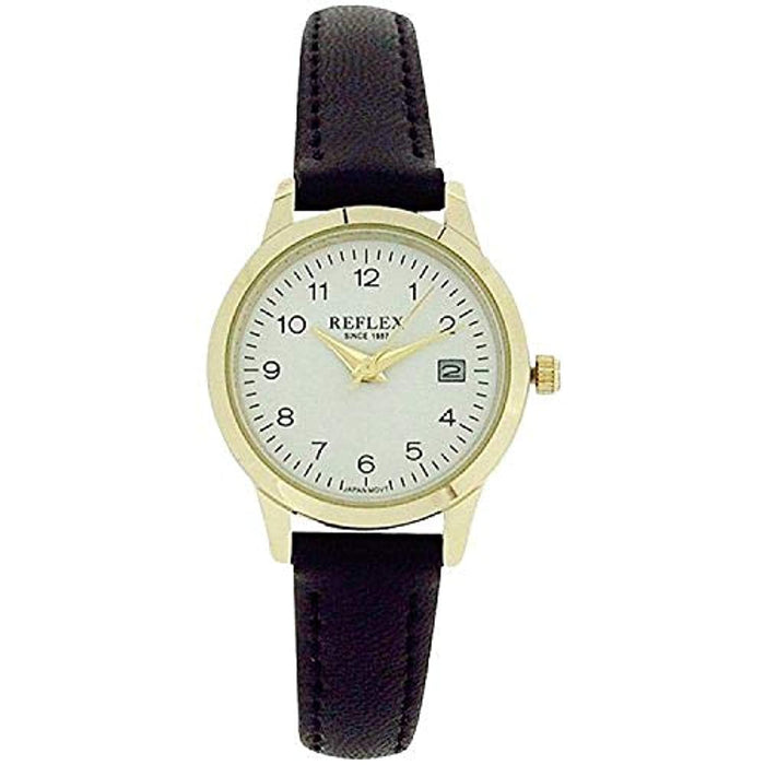 Montre Femme Tendance Cadran Blanc Doré