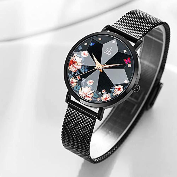 Montre Noire Femme Pas Cher Ultra-Mince