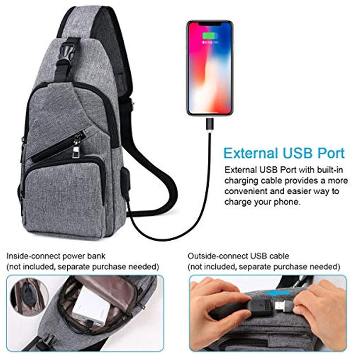 Sac à Poitrine avec Chargement USB pour Homme & Femme