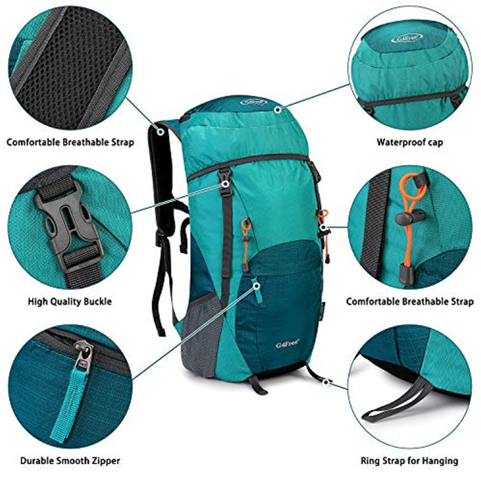 40L Grand Sac à Dos Ultraléger Imperméable Pliable pour Camping Randonnée Voyage