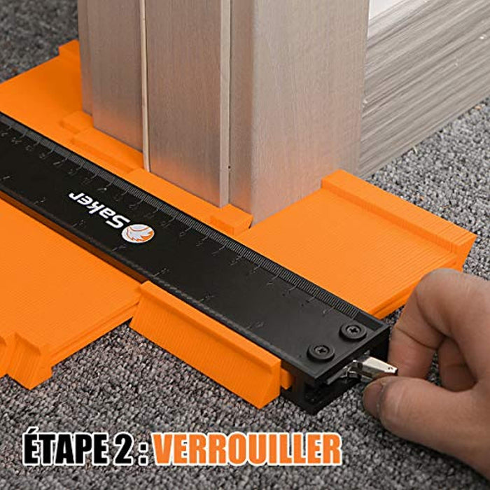 Saker Jauge De Duplication De Contour Avec Serrure Réglable