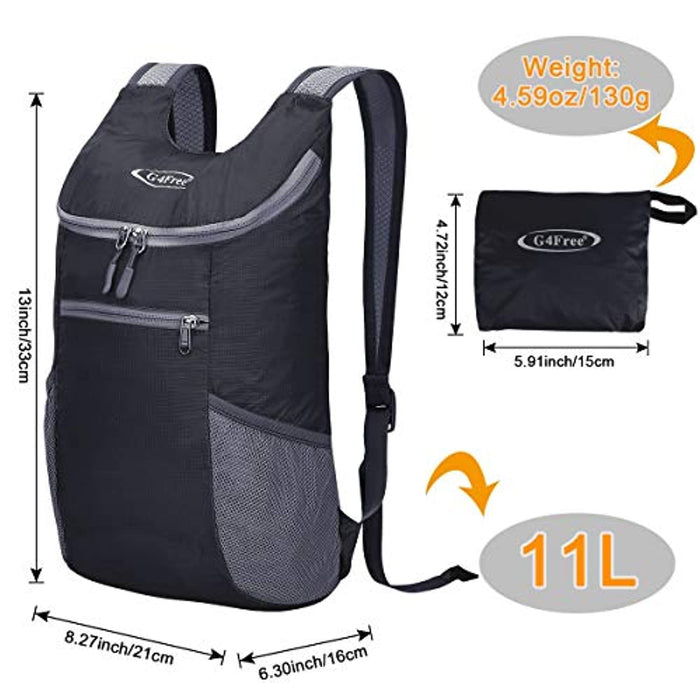 Sac à Dos Petit 11L Pliable Ultra-Léger Sac de Randonnée pour Camping Sport Vélo Femme