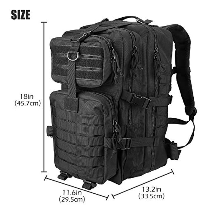 Sac à Dos  Militaire 42L Grand Volume -Noir