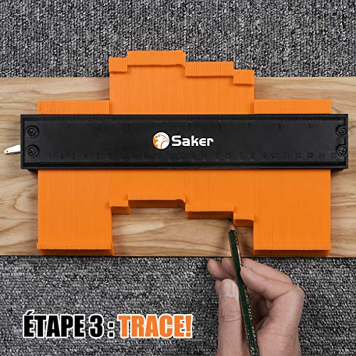 Saker Jauge De Duplication De Contour Avec Serrure Réglable