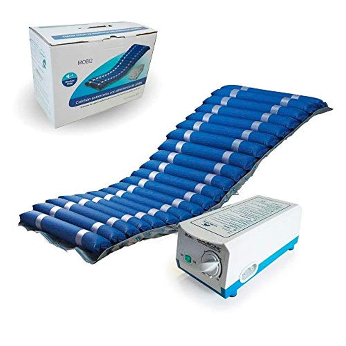 Matelas Anti Escarre À air alterné Avec compresseur Bleu