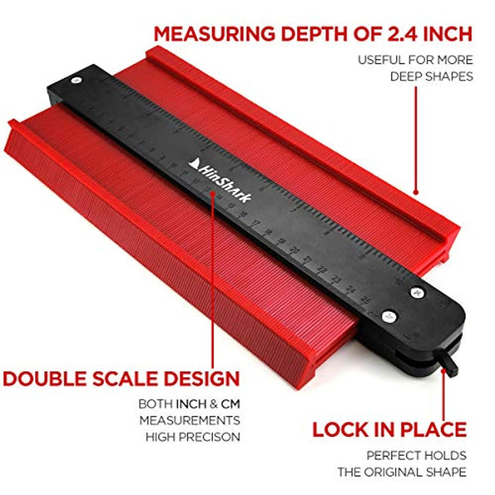 Hinshark Jauge De Duplication De Contour 25 Cm