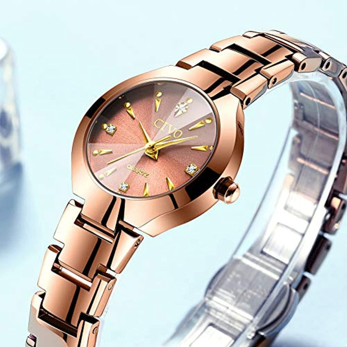 Damen-Armbanduhr analog wasserdicht lässig