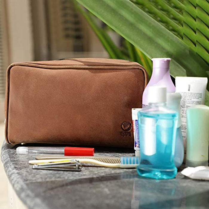 Trousse de Toilette Homme Cuir Véritable