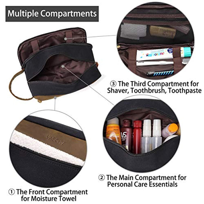 Trousse de Toilette Pour Homme En Cuir