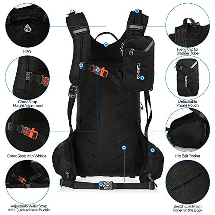 20L Backpack Ultralight Hiking Bag with Rain Cover for Cycling