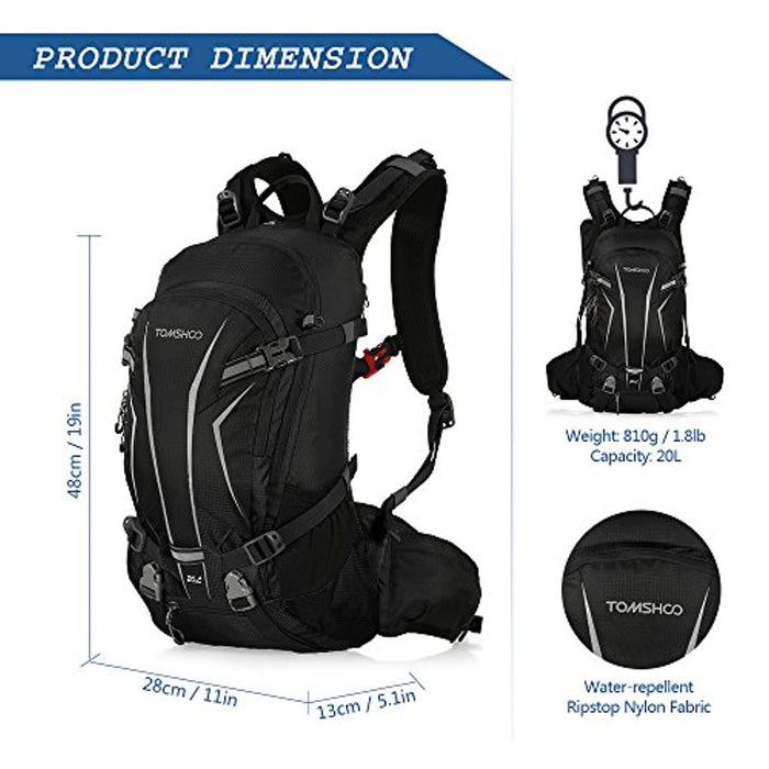 20L Backpack Ultralight Hiking Bag with Rain Cover for Cycling