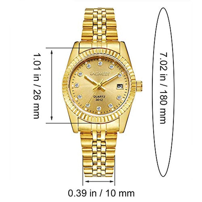 Montre Femme Pas Cher Acier Inoxydable Or