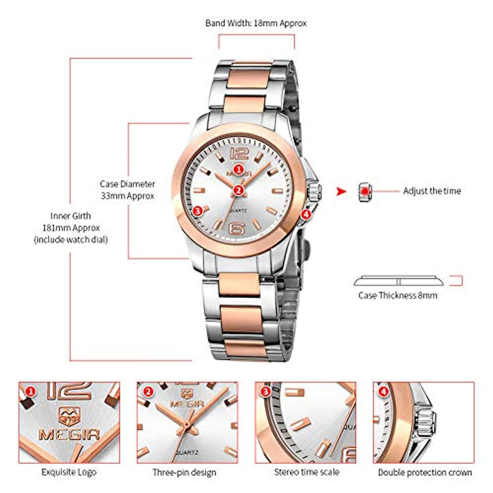 Montre Femme Décontractée Acier Inoxydable