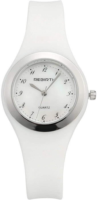 Montre Analogique à Quartz Femme Pas Cher Avec Bracelet en silicone Cadran blanc