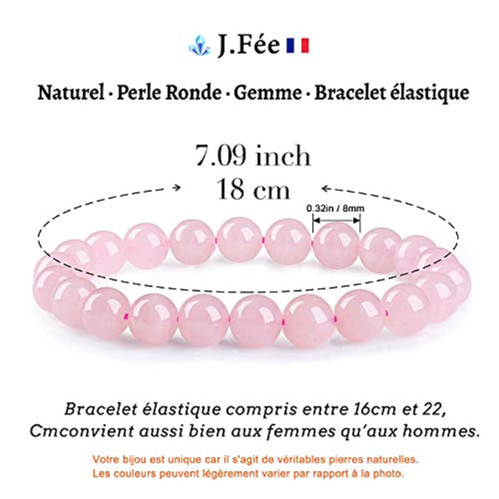 Bracelet Pierre De Lune Quartz Rose