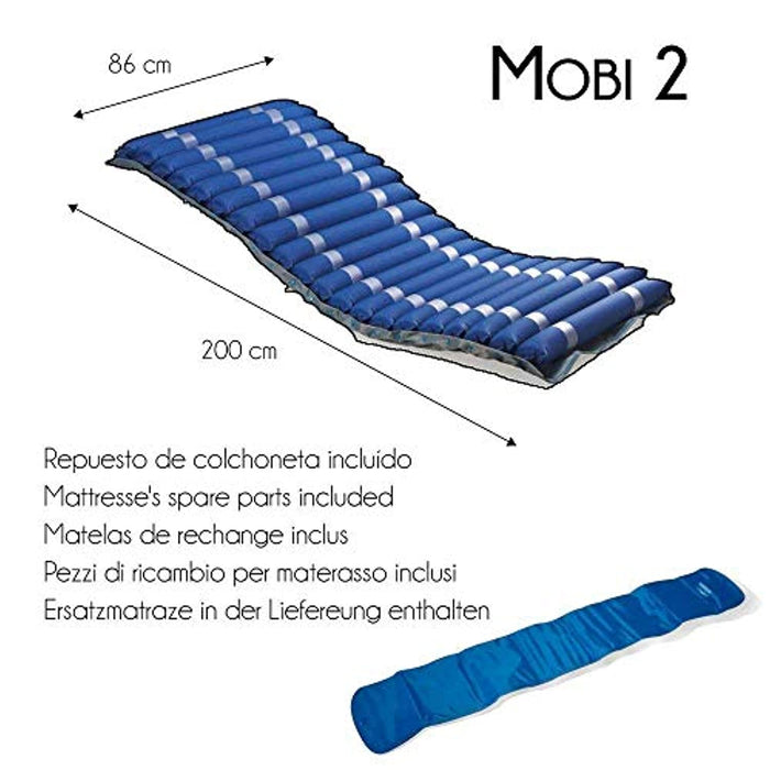 Anti-Decubitus Alternating Air Mattress With Compressor Blue