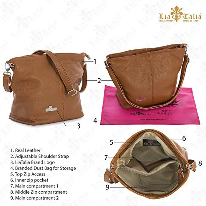 Élégant sac à main pour femme en véritable cuir italien