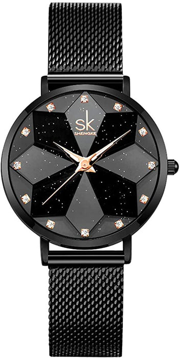 Montre Noire Femme Pas Cher Ultra-Mince