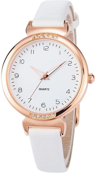 Montres Femmes en Cuir Quartz Analogiques élégantes