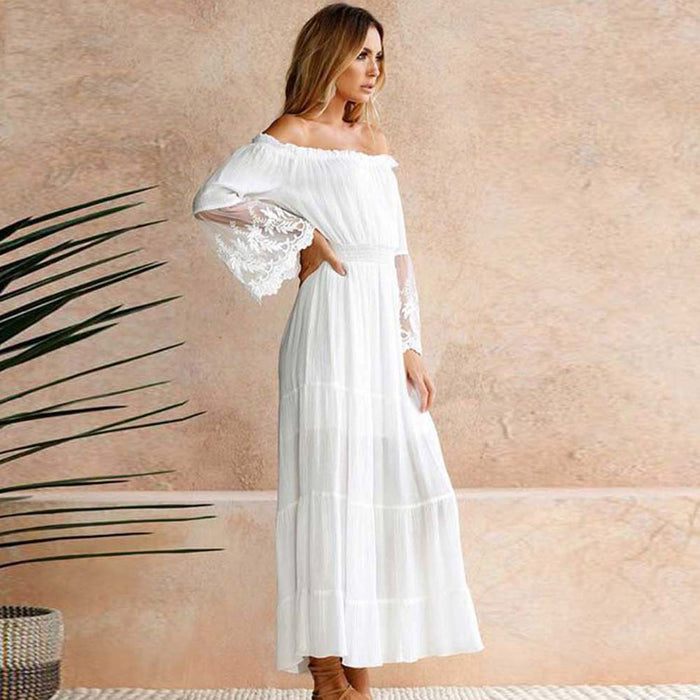 White Bohemian Style Dress