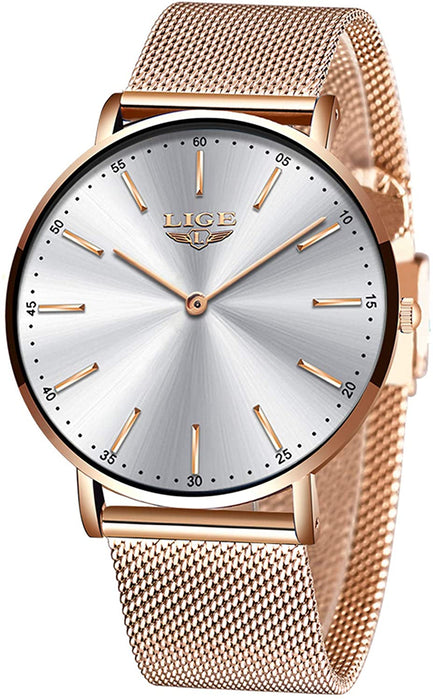 Montre Femme  Luxe Étanche en Acier Inoxydable