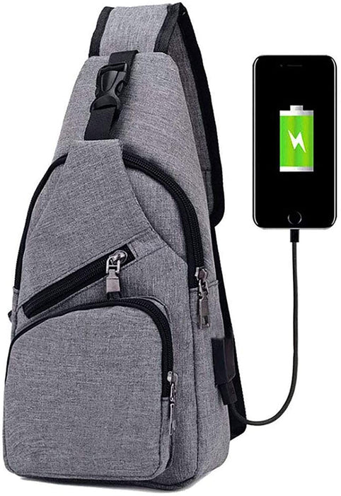Brusttasche mit USB-Aufladung für Männer und Frauen 