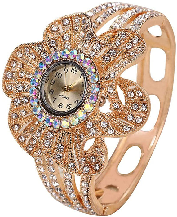 Montres Femmes Acier Inoxydable Fantaisie Rose de Soirée