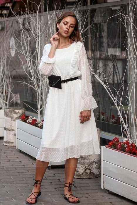 Robe Blanche Dentelle Style Bohème