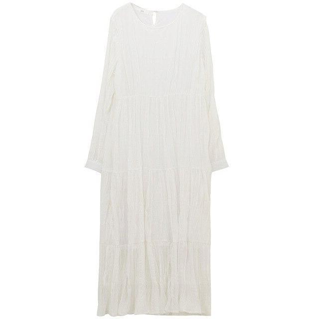 Robe bohème chic ecru