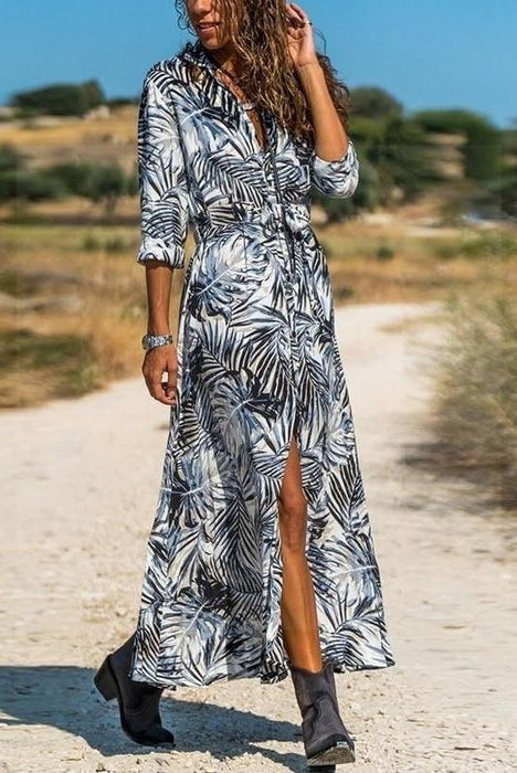 Robe hippie chic bleue