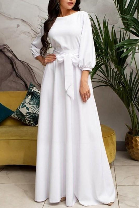 Robe Longue Style Bohème Blanche